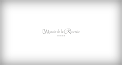 Desktop Screenshot of manoirdelaroseraie.com